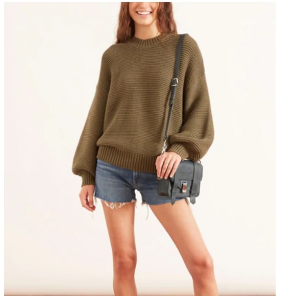 Alex Mill Sweaters - ALEX MILL Button-Back Crewneck Sweater in Olive size small